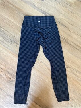 lululemon athletica Black Houndstooth High-Rise Leggings